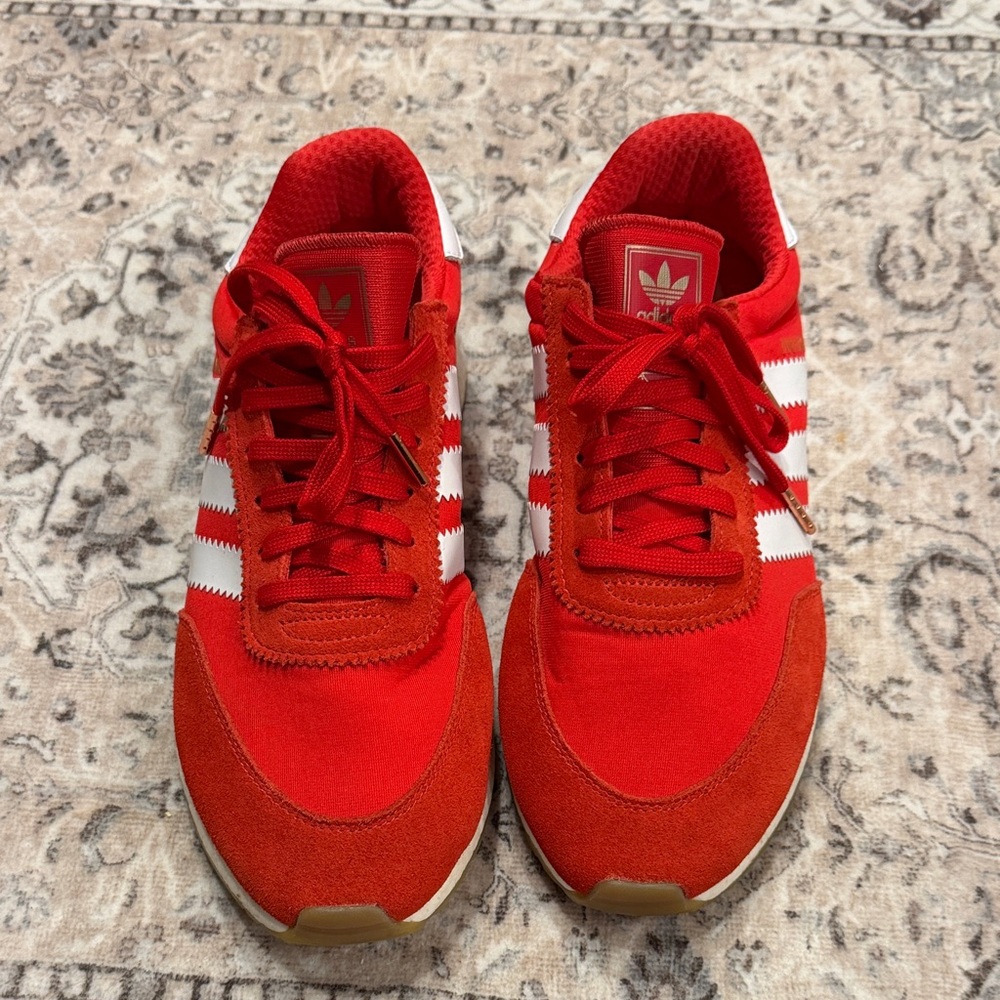 Adidas Iniki Runner Red and White Gum Ultra Boost Athletic Shoes - Like New! - Picture 3 of 9